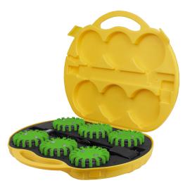Koffer mit 6 Leuchtbaken SPIRALED Grün